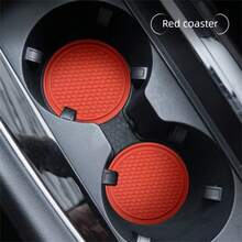 Universal Anti-Slip Cup Holder Coaster With Embedded Decorative Accessories, Car Interior Accessories - Multicolor - View 2