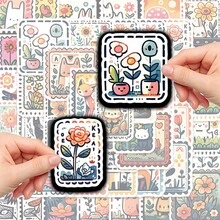 50pcs Cartoon Pattern Stickers Self Adhesive Non-Repeatable For Laptop Organiser Desktop Computer Guitar Skateboard Helmet Decorative Stickers Cute Graffiti Wind Perfect For Party Supplies