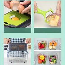 1 套 16/22 件厨房蔬菜刀，ABS 材质蔬菜切割食品切片刀，带 8 个不锈钢刀片厨房工具套装，包括洋葱切碎器、土豆切割器和食物容器，适用于家庭烹饪