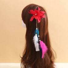 Bandana de mujer, diademas hippie, accesorios para el cabello con arcoíris, diadema bohemia con plumas, diadema turbante, banda deportiva, cinta para el cabello de moda