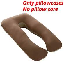 Funda de Almohada para Embarazadas Funda de Almohada de Maternidad Cubierta de Algodón Puro Multifuncional en Forma de U para Mujeres Embarazadas - Azul - Ver 10