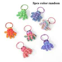 1pc/3pcs 3D Printed Ocean Animal Series Keychain, Creative Octopus Keyring Pendant Bag Charm Car Key Chain, Gift For Friends Birthday, Holiday, Daily