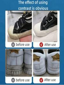 Multi-Purpose Cleaning Paste, White Shoe Cleaning Paste With Sponge, Solid Cleaning Paste Suitable For Shoes, Clothes, Sofa