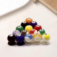 1/15 件斯诺克台球运动系列鳄鱼鞋饰，DIY 配件适用于花园鞋、木屐、凉鞋、拖鞋，完美的生日礼物、圣诞派对礼物