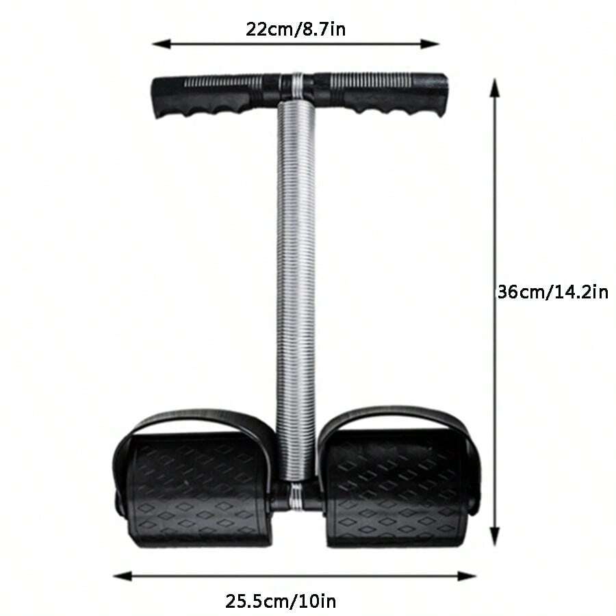 1 Stück Fußpedal Widerstandstrainer mit Doppelfeder aus Stahl, Heimtrainingsgerät, tragbares Beinzug-Übungsband Dehnbrett