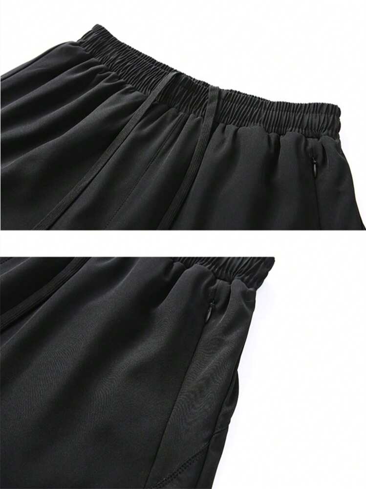 1 pieza Shorts de fitness de 2 en 1 para mujer - Shorts de tenis y correr de alta elasticidad con doble capa para yoga y actividades deportivas, shorts de ciclista - Negro - Añade 4