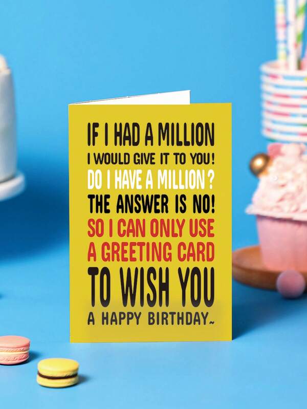 1PC Fun And Funny Greeting Cards, Folded Cards, Birthday Gifts, Blessing Cards, Greeting Cards, Cards, Birthday Gifts