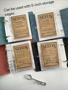 2 孔 5 英寸 PU 皮革活页夹（包含 25 个内页 + 50 个种子信封） - 彩色 - 查看 7