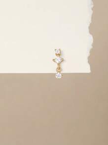 1 buc cercei din argint sterlin 925 cu model stea și lună pentru femei, cu spate plat, Helix, cartilaj, cadou pentru sezonul școlar, pentru petrecerea ei de nuntă, bijuterii fine