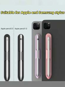 Capa Protetora de Silicone para Caneta Stylus de Tablet, Slot de Suporte de Caneta Stylus de Silicone para Tablet, Compatível com Apple Pencil Pro ou 1st/2nd Geração, Galaxy Tab S6 Lite S7 FE S8 S9 S10 Ultra, Acessórios para Tablet - Multicolorido - Visão 1