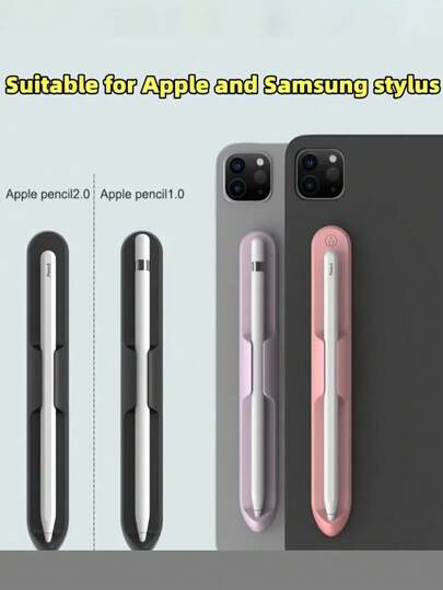 Silicone Protective Case For Tablet Stylus Pen, Silicone Tablet Stylus Pen Holder Slot, Compatible With Apple Pencil Pro Or 1st/2nd Gen, Galaxy Tab S6 Lite S7 FE S8 S9 S10 Ultra, Tablet Accessories