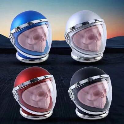 金属烟草研磨机，大号 3 英寸/78 毫米创意骷髅头盔设计优质锌合金四层香料研磨机，使研磨烟草更细腻、更精细、便携且更易于使用（1 件）