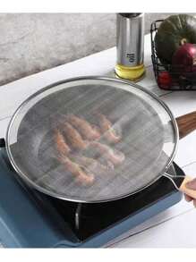 1 pieza Cubierta de red anti-salpicaduras de aceite, protector de salpicaduras con malla de acero inoxidable para sartén, olla de cocción