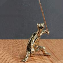 1/3/6PCS 2 Burner Propane Stove Cone Incense Burner Chiminea Meditation Metal Cute Turtle Shape Incense Burner - Compact Incense Stick Burner, Create Fragrant Home Atmosphere - Ideal Room Decoration Accessory Meditation Incense Holder - 1PCS Green Turtle A1 - View 5