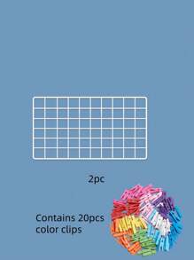 Grid Photo Wall, Wire Wall Grid For Photo Display, Photo Frame Collage Board, Wire Mesh Wall Panel Room Decoration, DIY Iron Photo Frame Collage For Hanging Wall Decoration, Foldable Multiple Picture Organizer. Home Decor Back To School School Supplies