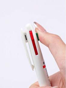 四合一多色 0.5 毫米圆珠笔，带夹子的光滑伸缩墨水笔，细尖可爱护士笔，颜色随机，适用于学校用品，返校 - 彩色 - 查看 8