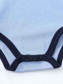 3件套婴儿男童狐狸印花长袖连体衣套装，春秋季 - 彩色 - 查看 6