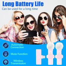 无线领夹式麦克风兼容 Iphone iPad TypeC 领夹式麦克风即插即用 2.4G 超低延迟内置降噪芯片 8 小时工作时间用于视频录制采访播客 Vlog - 粉色 - 查看 6