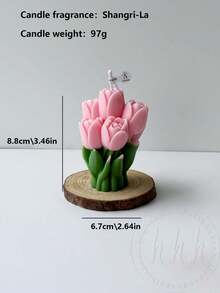 郁金香花束造型香氛蜡烛，营造浪漫氛围，燃烧时间长，无烟燃烧，创意装饰香氛，清新空气，适用于房间、桌面、家居装饰、派对、生日、婚礼、烛光晚餐、情人节礼物、周年纪念礼物，多种颜色可选。 - 彩色 - 查看 10