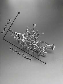 Hair Clips 1pc Women's Fashionable Exquisite Alloy Resin Hair Claw Clip, Hollow Design High-Sense Hair Accessory Hair Accessories, School Stuff, College Fall Winter For Vacation Outfits Woman