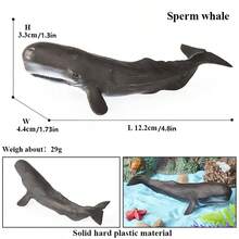 1pc Simulation Marine Animal Model Toy, Blue Whale, Gray Whale, Sperm Whale, Dolphin, Humpback Whale And Other Marine Animals, Fish Tank And Aquarium Decoration, Children's Cognitive Education Toys, Halloween Holiday Gifts - Multicolor - View 12