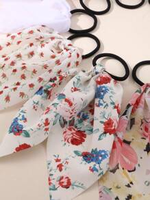 10pcs/Set Women Daisy, Bow, Heart Pattern Hair Scrunchies, Simple Elegant Hair Accessories Suitable For Daily, Vacation, College Style Matching, Ponytail Holders, Hair Elastics, Hair Rope, Fall