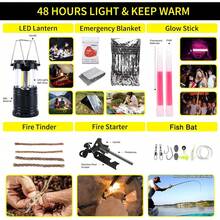 Survival Kit And First Aid Kit, 160 Pcs Emergency Supplies Camping Accessories With Upgraded Molle Bag, Gifts For Men And Women Outdoor Adventure Camping Hiking Hunting - 綠色 - 查看 2