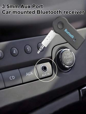 1 st AUX Auto Bluetooth 5.0 Ontvanger 3.5mm 3.5 AUX Jack Stereo Muziek Audio Auto Zender Luidspreker Versterker Draadloze Adapter Met Microfoon Pasen