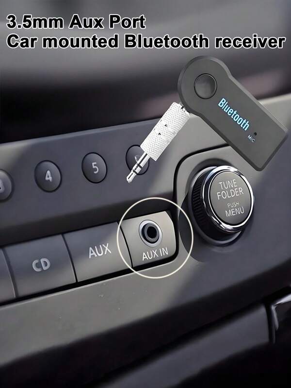 1 buc Aux Car Bluetooth 5.0 receptor 3.5 mm 3.5 AUX Jack muzică stereo audio auto transmițător difuzor amplificator adaptor wireless cu microfon Paște