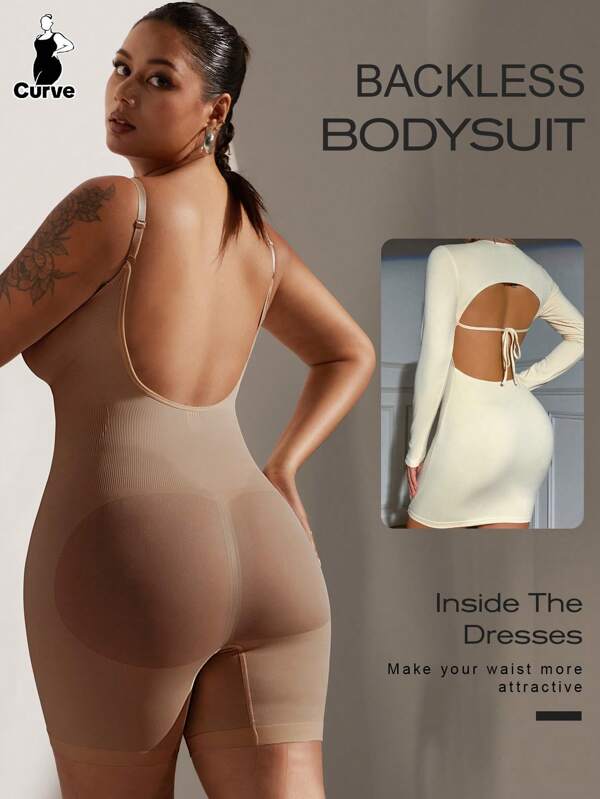 1PC Plus Size Women's Shapewear Corset Backless Sexy Micro Shape Plus Size One-Piece Shapewear Summer