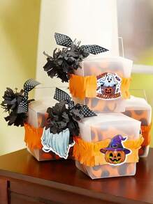 100/200 pièces Autocollants thème citrouille d'Halloween, autocollants de fête imperméables en vinyle, pour cadeaux de fête, décoration d'Halloween, décoration de maison, bouteilles d'eau, ordinateurs portables, tasses