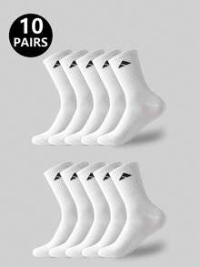 1/5/10/20 Pairs Casual Long Socks, Simple Comfort Breathable Daily Wear Unisex Crew Socks, Fall Socks