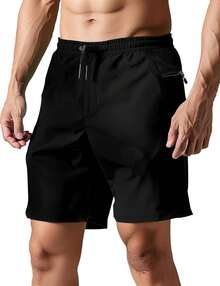 Mens Swim Trunks With Compression Liner 2 In 1 Board Shorts Inch Quick Dry Swimming Shorts With Zipper PocketsA Valentine's Day OW6D - Xanh đậm - Xem 4