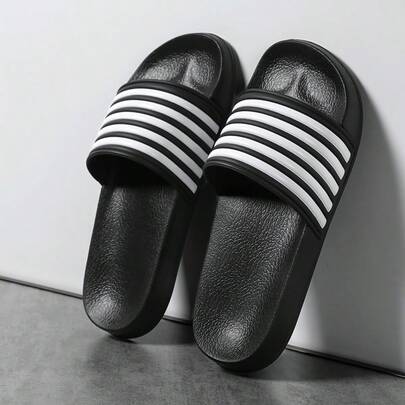 2025春夏新款男士软底拖鞋：47码（加大码）36码（小码）防滑耐穿轻便舒适室内拖鞋48码49码户外沙滩拖鞋五条纹凉鞋50码一脚蹬拖鞋