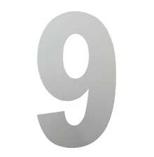 NÚMEROS RESIDENCIAIS AÇO INOX 5 CM FACE ESPELHADA