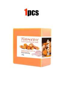 3块装，每块100克，姜黄柠檬手工皂，适用于面部、沐浴和清洁，泡沫丰富，深层清洁，令肌肤光滑，采用精油手工制作。 - 彩色 - 查看 8