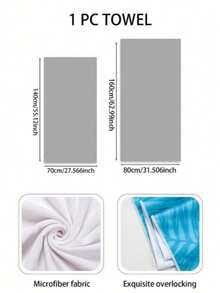 1pc Customized Couple Beach Towel - Can Customize Names, Premium Microfiber, Retro Solid Color Design, Suitable For Honeymoon, Wedding, Summer Travel And Camping - Unique Gift For Wife And Husband, Travel Essential - Multicolor - View 5