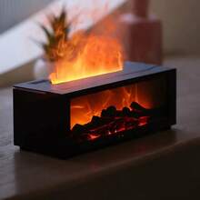 USB Powered Fireplace Humidifier With Aroma Diffuser - Colorful Lights, Adjustable Timer, Auto Shut Off When Water Runs Out, Remote Control - Multicolor - View 2