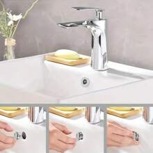 1/4/6pcs Plastic Bathroom Kitchen Basin Sink Overflow Cover Ring Insert Replacement, Chrome Hole Round Drain Cap, Basin Accessory Sink Basin Trim Overflow Cover Insert In Mesh Hole Round Caps Silver Tone Home Bathroom Decor Back To School