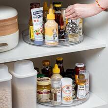 2 Pack Lazy Susan Cabinet Organizer, Plastic Rotating Round Turntable For Pantry - Transparent - View 3