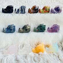 1pc Natural Stone Dragon-Head Carving Ornament, Home Decoration, Desktop Decoration, Holiday Gifts, Christmas Decoration, Halloween Gifts,