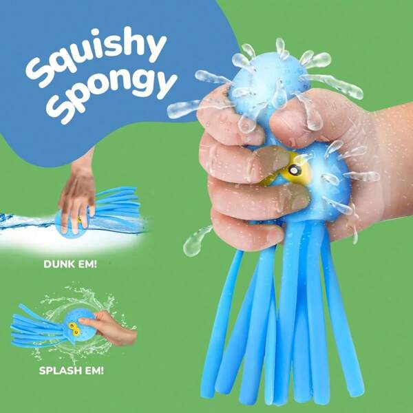 2025 New Squirt Water Octopus, Vivid Colors, Squeeze To Squirt Water, Suitable For Pool, Beach, Water Play Accessories