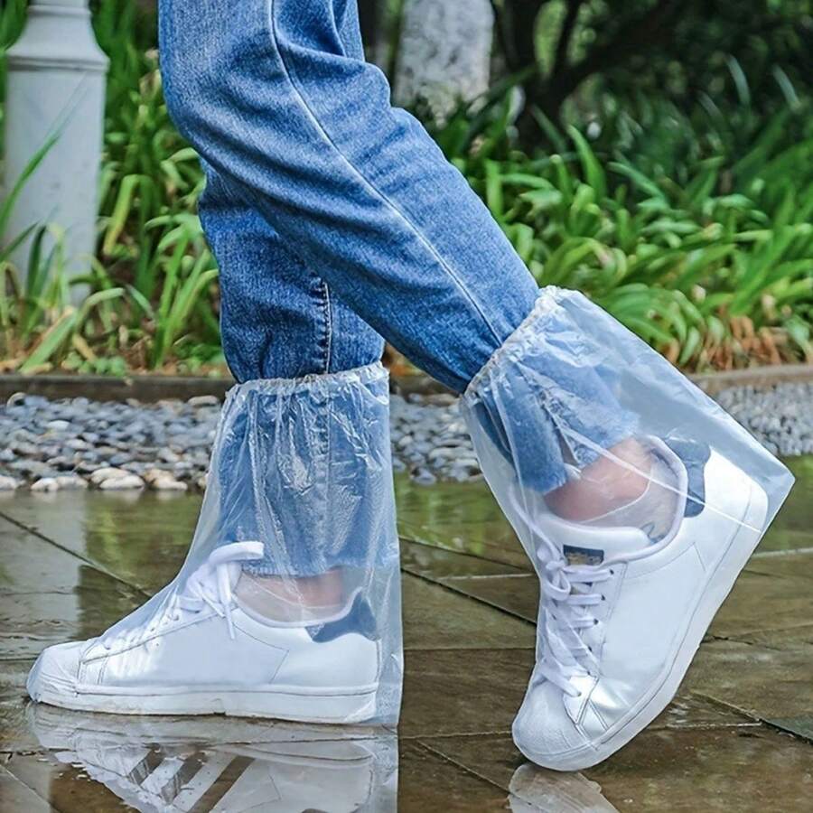 10雙防水雨鞋套,耐用且堅固,適合雨天使用。防水雨鞋套,彈性設計,可搭配雨衣和雨傘使用。中性防水鞋套,耐用且堅固,防滑,適合園藝、摩托車騎行、自行車騎行和其他雨天活動。(加厚版) 鞋袋旅行收納袋抽繩鞋套便攜防塵中性旅行必備郵輪必備度假必備 - 彩色 - 查看 1