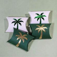 5/10/15/20pieces Of Palm Tree Hot Stamping Pillow Gift Box, Holiday Gift Box, Party Gift Box, National Day Gift Box - Multicolor - View 1
