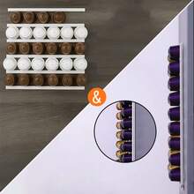 1set 6pcs Coffee Capsule Storage Holder Compatible With Any Coffee Capsule Storage Rack, Kitchen Storage Organizer - Multicolor - View 4