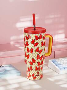 40oz/1.2L Handled Straw Insulated Tumbler, Vacuum Insulated Water Bottle With Straw Lid, Stainless Steel Insulated Travel Mug, 100% Leak Proof, Keeps Cold For 34 Hours Or Hot For 10 Hours