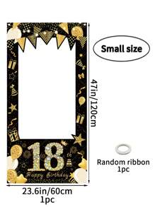 2 pezzi Cornice fotografica di lusso nera e dorata per compleanno, con opzioni di età (18/30/40/50/60), decorazione scintillante per festa, sfondo popolare su , disponibile in dimensioni piccole e grandi, accessori e forniture per foto di feste di compleanno per adulti