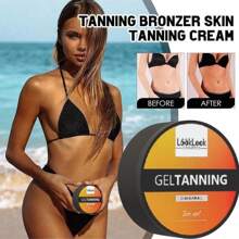 EverlyX Crema Bronceadora Gel Tanning Potenciador - Acelerador De Bronceado Natural Con Melanina - Mejora El Tono De La Piel, Nutre E Hidrata Mientras Broncea - Resultados Rápidos Y Efecto Glow En Playa O Solárium - ✅ Envios A España En 24/48h