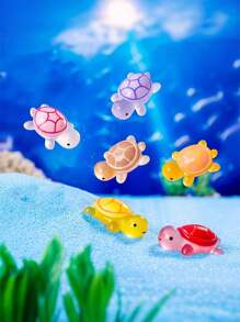 Night Light Turtle Statues - Resin Garden Miniature Animal Decorations - No Need For Electricity Or Batteries, Outdoor Decorations, Colorful Glowing Plastic Handmade Models, Suitable For DIY, Nail Art, And Home Decoration | Playful Animal Statues | Decorative Turtles