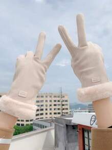 2 Pairs Thermal Lining Cycling Gloves For Women, Warm Winter Gloves For Biking Autumn Accessories